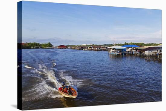 Kampung Ayer Water Village, Bandar Seri Begawan, Brunei, Borneo, Southeast Asia-Christian-Stretched Canvas