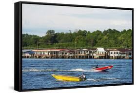 Kampung Ayer Water Village, Bandar Seri Begawan, Brunei, Borneo, Southeast Asia-Christian-Framed Stretched Canvas