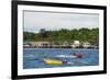 Kampung Ayer Water Village, Bandar Seri Begawan, Brunei, Borneo, Southeast Asia-Christian-Framed Photographic Print