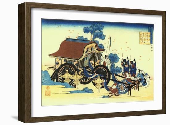 Kan Ke (Sugawara no Michizane),844-903 CE: Uda Tenno, an emperor who abdicated,visits Mount Tamuke.-Katsushika Hokusai-Framed Giclee Print