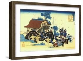 Kan Ke (Sugawara no Michizane),844-903 CE: Uda Tenno, an emperor who abdicated,visits Mount Tamuke.-Katsushika Hokusai-Framed Giclee Print