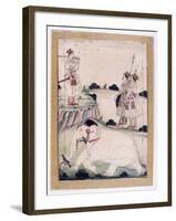 Kanada Ragini, Ragamala Album, School of Rajasthan, 19th Century-null-Framed Giclee Print