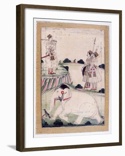 Kanada Ragini, Ragamala Album, School of Rajasthan, 19th Century-null-Framed Giclee Print