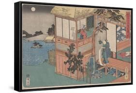 Kanadehon Chushingura: Act Vii, mid 1830S (Colour Woodcut)-Utagawa Sadahide-Framed Stretched Canvas