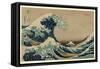 Kanagawa Oki Nami Ura-Katsushika Hokusai-Framed Stretched Canvas