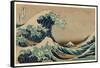 Kanagawa Oki Nami Ura-Katsushika Hokusai-Framed Stretched Canvas