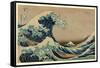 Kanagawa Oki Nami Ura-Katsushika Hokusai-Framed Stretched Canvas