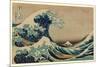 Kanagawa Oki Nami Ura-Katsushika Hokusai-Mounted Giclee Print