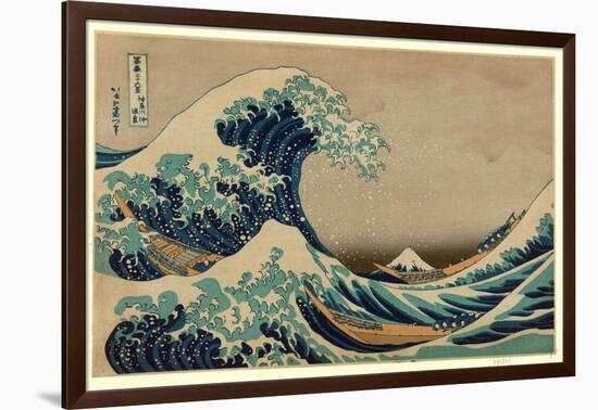 Kanagawa Oki Nami Ura-Katsushika Hokusai-Framed Giclee Print