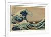 Kanagawa Oki Nami Ura-Katsushika Hokusai-Framed Premium Giclee Print