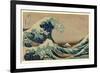 Kanagawa Oki Nami Ura-Katsushika Hokusai-Framed Premium Giclee Print