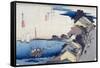 Kanagawa: View of the Ridge, from the Series "53 Stations of the Tokaido," 1834-35-Ando Hiroshige-Framed Stretched Canvas