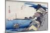 Kanagawa: View of the Ridge, from the Series "53 Stations of the Tokaido," 1834-35-Ando Hiroshige-Mounted Giclee Print