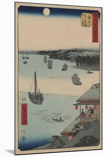 Kanagawa-Ando Hiroshige-Mounted Art Print