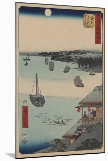 Kanagawa-Ando Hiroshige-Mounted Art Print