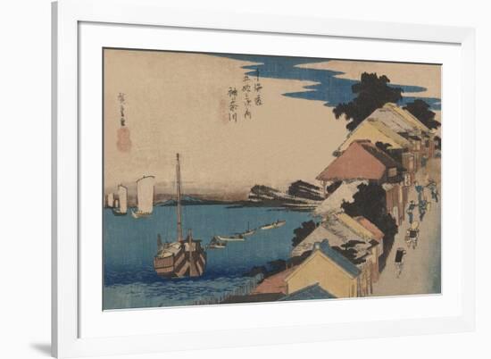 Kanagawa-Ando Hiroshige-Framed Art Print