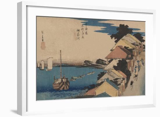 Kanagawa-Ando Hiroshige-Framed Art Print