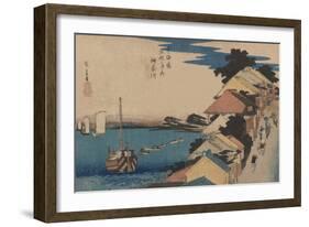 Kanagawa-Ando Hiroshige-Framed Art Print