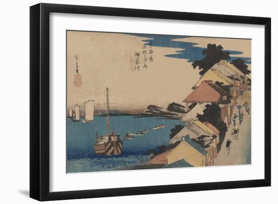 Kanagawa-Ando Hiroshige-Framed Art Print