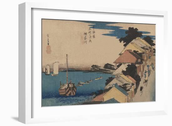 Kanagawa-Ando Hiroshige-Framed Art Print