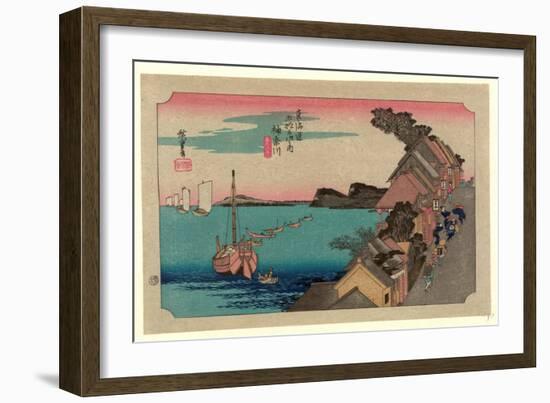 Kanagawa-Utagawa Hiroshige-Framed Giclee Print