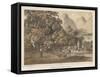 Kanaka Village Bonin Islands, 1855-Wilhelm Joseph Heine-Framed Stretched Canvas