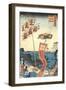 Kanasugi Bridge at Shibaura-Ando Hiroshige-Framed Art Print