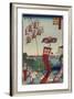 Kanasugi Bridge, Shibaura, July 1857-Utagawa Hiroshige-Framed Giclee Print