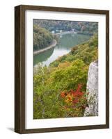 Kanawha River Overlook, Hawks Nest State Park, Anstead, West Virginia, USA-Walter Bibikow-Framed Photographic Print