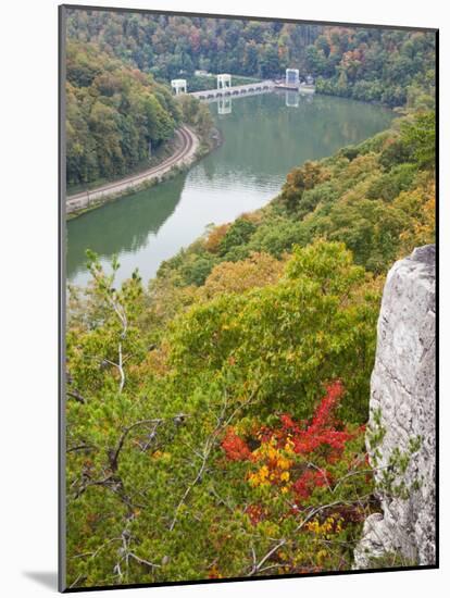 Kanawha River Overlook, Hawks Nest State Park, Anstead, West Virginia, USA-Walter Bibikow-Mounted Photographic Print