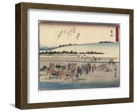 Kanaya, 1837-1844-Utagawa Hiroshige-Framed Giclee Print