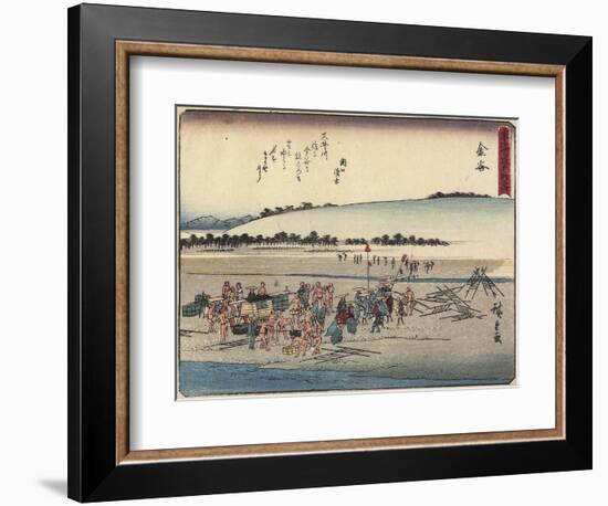 Kanaya, 1837-1844-Utagawa Hiroshige-Framed Giclee Print