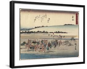 Kanaya, 1837-1844-Utagawa Hiroshige-Framed Giclee Print