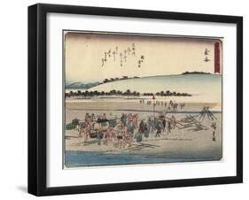 Kanaya, 1837-1844-Utagawa Hiroshige-Framed Giclee Print