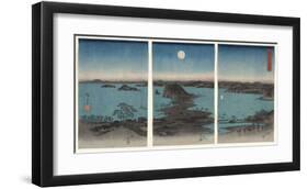 Kanazawa in Moonlight (Buyo Kanazawa Hassho Yakei), 7th month, 1857-Ando Hiroshige-Framed Art Print