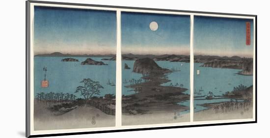 Kanazawa in Moonlight (Buyo Kanazawa Hassho Yakei), 7th month, 1857-Ando Hiroshige-Mounted Art Print