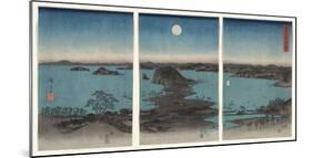 Kanazawa in Moonlight (Buyo Kanazawa Hassho Yakei), 7th month, 1857-Ando Hiroshige-Mounted Art Print