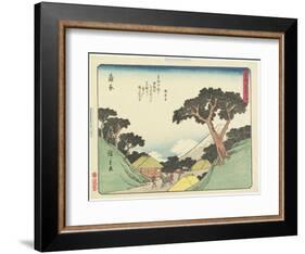 Kanbara, 1837-1844-Utagawa Hiroshige-Framed Giclee Print