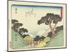 Kanbara, 1837-1844-Utagawa Hiroshige-Mounted Giclee Print