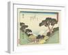 Kanbara, 1837-1844-Utagawa Hiroshige-Framed Giclee Print