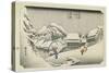Kanbara--Night Snow, C. 1833-Utagawa Hiroshige-Stretched Canvas