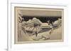 Kanbara-Ando Hiroshige-Framed Premium Giclee Print