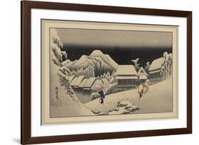 Kanbara-Ando Hiroshige-Framed Premium Giclee Print