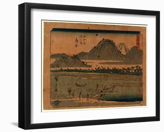 Kanbara-Utagawa Hiroshige-Framed Giclee Print