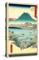 Kanbara-Utagawa Hiroshige-Stretched Canvas