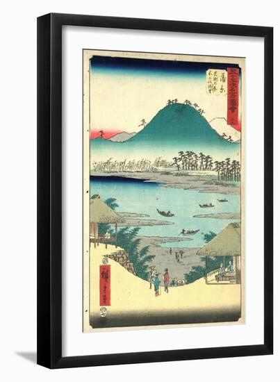 Kanbara-Utagawa Hiroshige-Framed Giclee Print