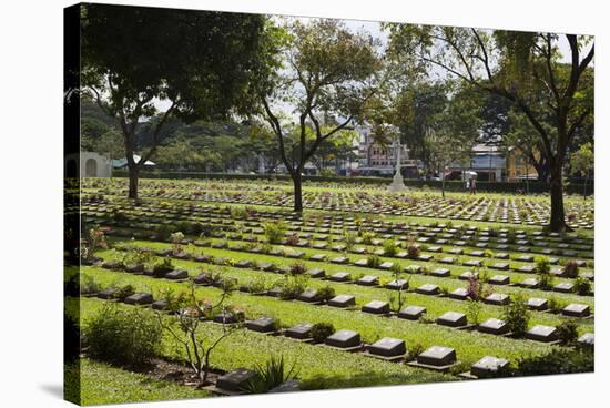 Kanchanaburi War War 2 Cemetery, Kanchanaburi, Central Thailand, Thailand, Southeast Asia, Asia-Stuart Black-Stretched Canvas