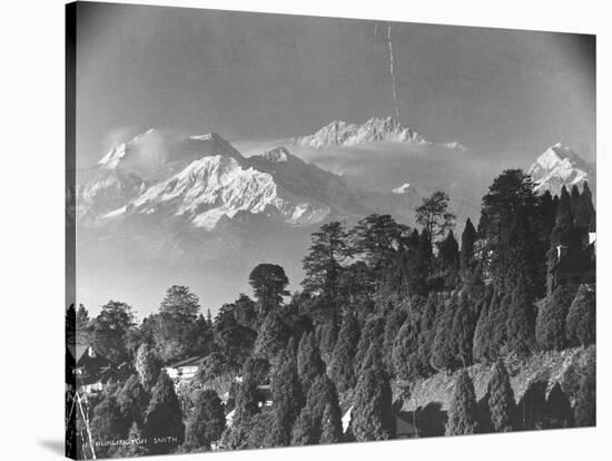 Kanchenjunga Mountain-null-Stretched Canvas