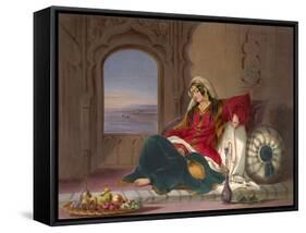 Kandahar Lady of Rank, Engaged in Smoking, 1848-Robert Carrick-Framed Stretched Canvas