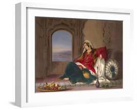 Kandahar Lady of Rank, Engaged in Smoking, 1848-Robert Carrick-Framed Giclee Print